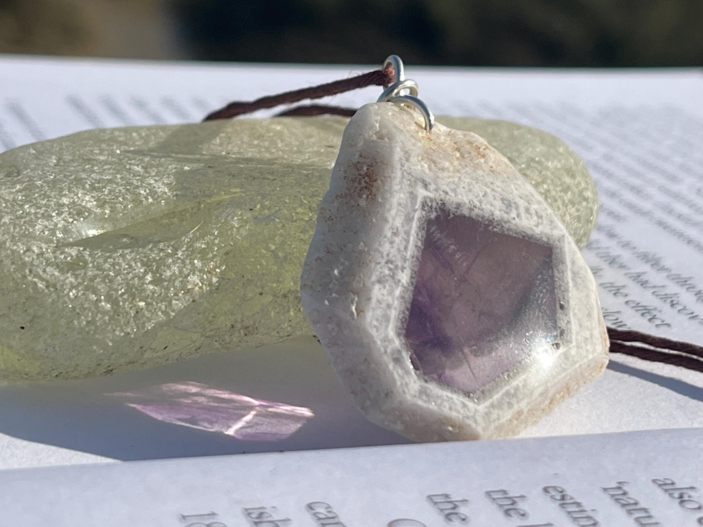 Amethyst pendant, amethyst necklace, amethyst jewellery, gift for him, boho handmade necklace,  romantic gift for her, ethical jewellery