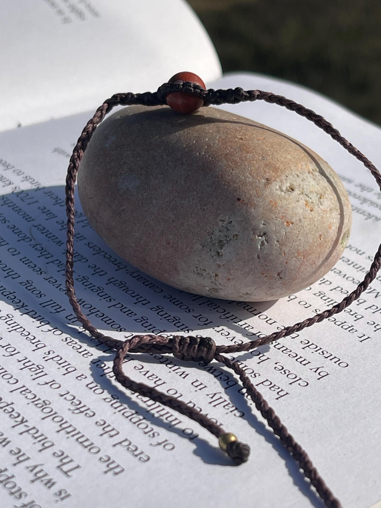 Stunning macrame wrapped jasper gemstone  bracelet, ethical jewellery, unusual jewellery, macrame jewellery. Orange macrame bracelet. Boho.