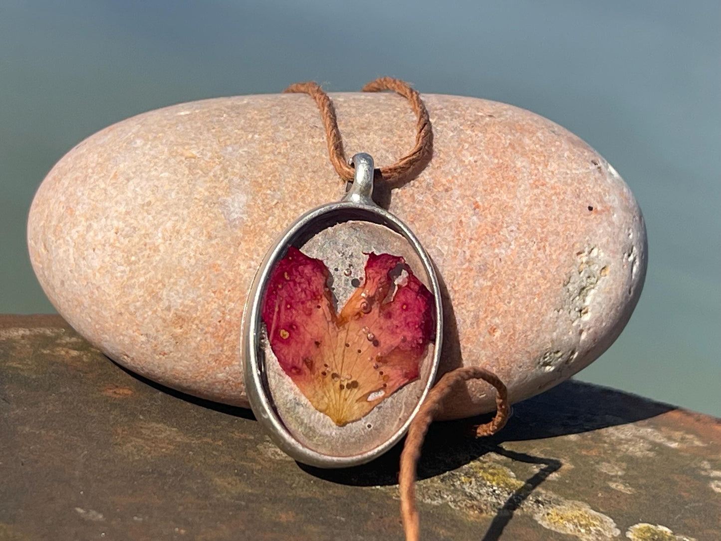 Rose necklace, flower necklace, romantic gift for her, boho necklace, rose pendant, handmade jewellery, handmade necklace, gift for gardener