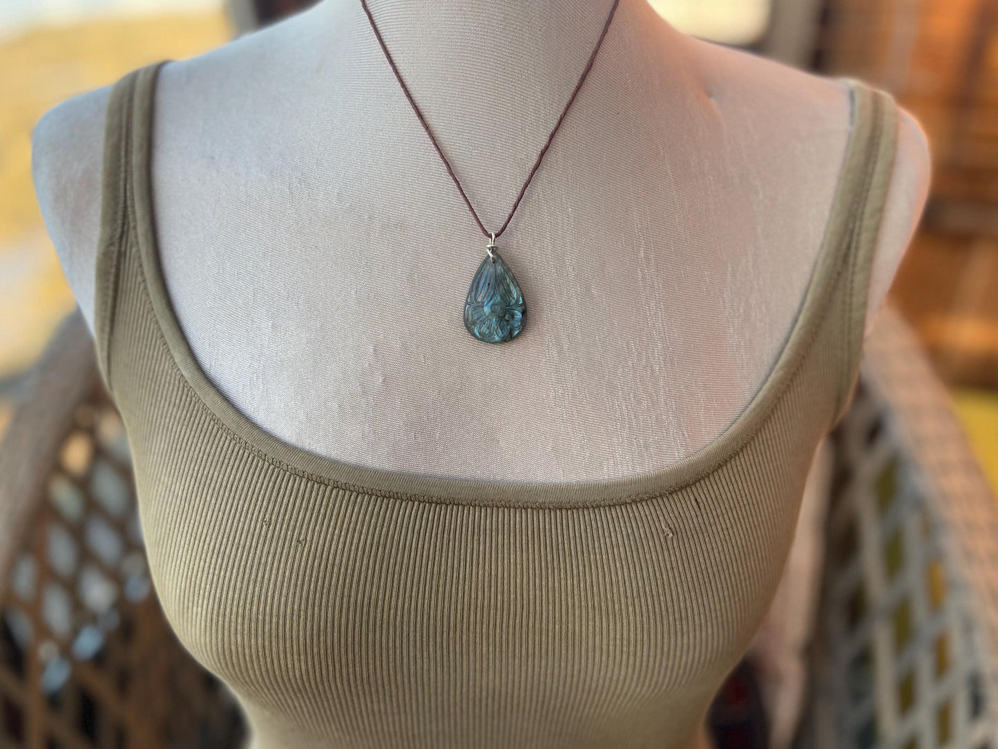 Labradorite necklace, labradorite jewellery, boho gift for her, unusual necklace, ethical jewellery, handmade necklace, labradorite pendant