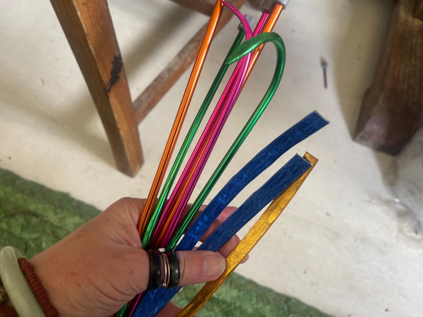 Knitting needle bracelets. Gifts for knitters. Peace bracelets, hope bracelets. Eco friendly bracelets. Eco friendly jewellery. Ethical gift