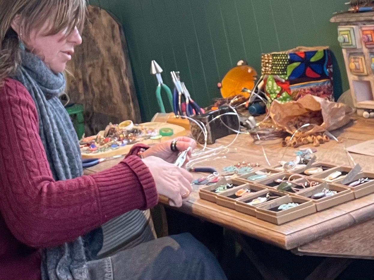 Handmade daffodil necklace. Eco friendly jewellery. Ethical pendants made with waste clay and recycled sterling silver. Ethical jewellery.