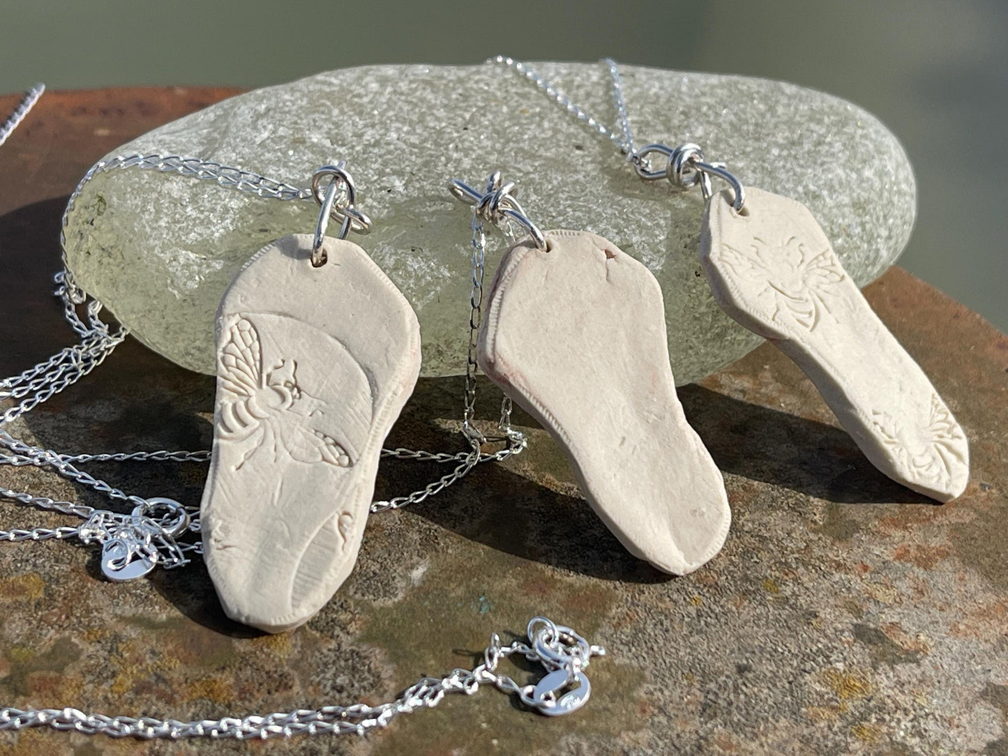 Handmade porcelain rose pendant. Eco friendly jewellery. Handmade rose necklaces on recycled sterling silver. Ethical jewellery. Eco gifts.