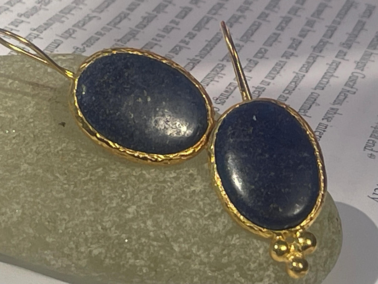 Vintage earrings, eco friendly earrings, ethical jewellery, lapis earrings, lapis jewellery. Retro earrings, boho earrings, gift for her