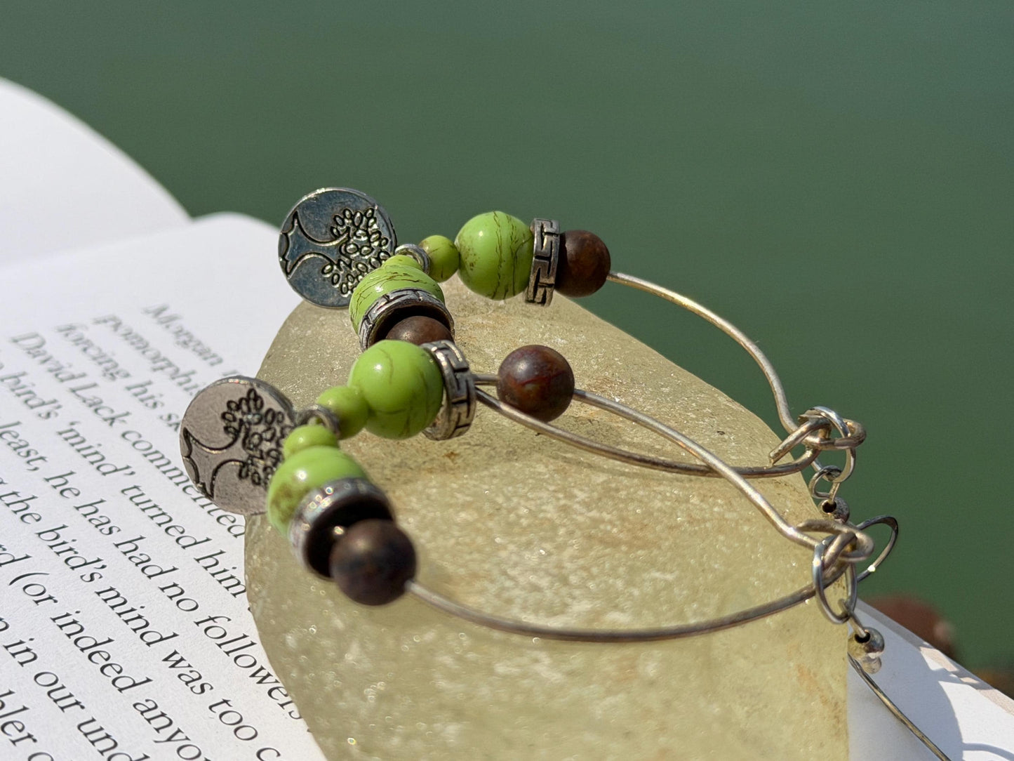 Handmade earrings, silver tree of life earrings. ethical jewellery, unique earrings, hippy handmade jewellery, eco friendly jewellery.
