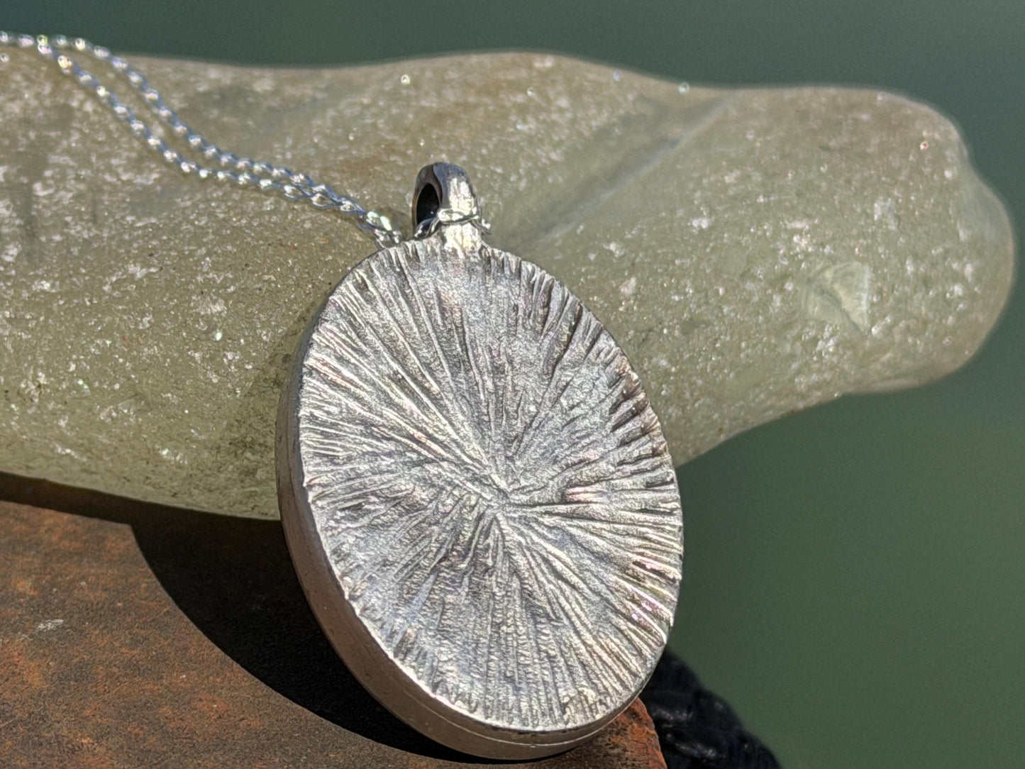 Bright joyful necklaces made with my own photos, drawings & recycled sterling silver. Eco friendly jewellery. Boho colourful pendants.