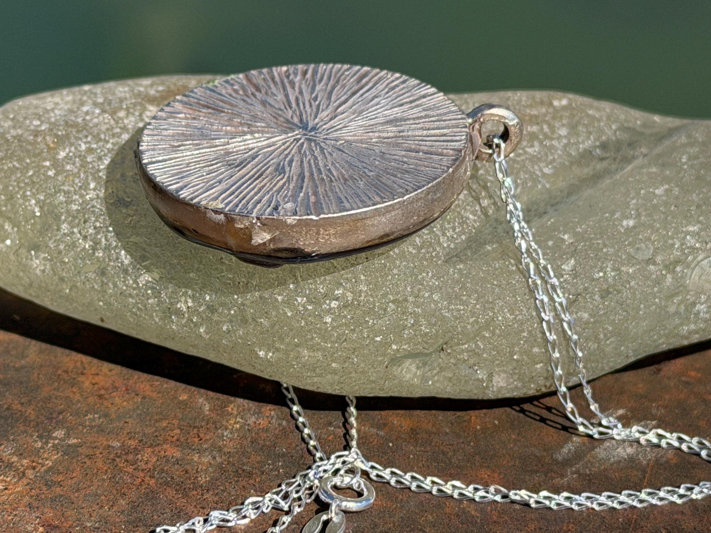 Blackbird necklace made with my own photo & recycled sterling silver. Eco friendly jewellery. Wildlife photography. Unique jewellery.