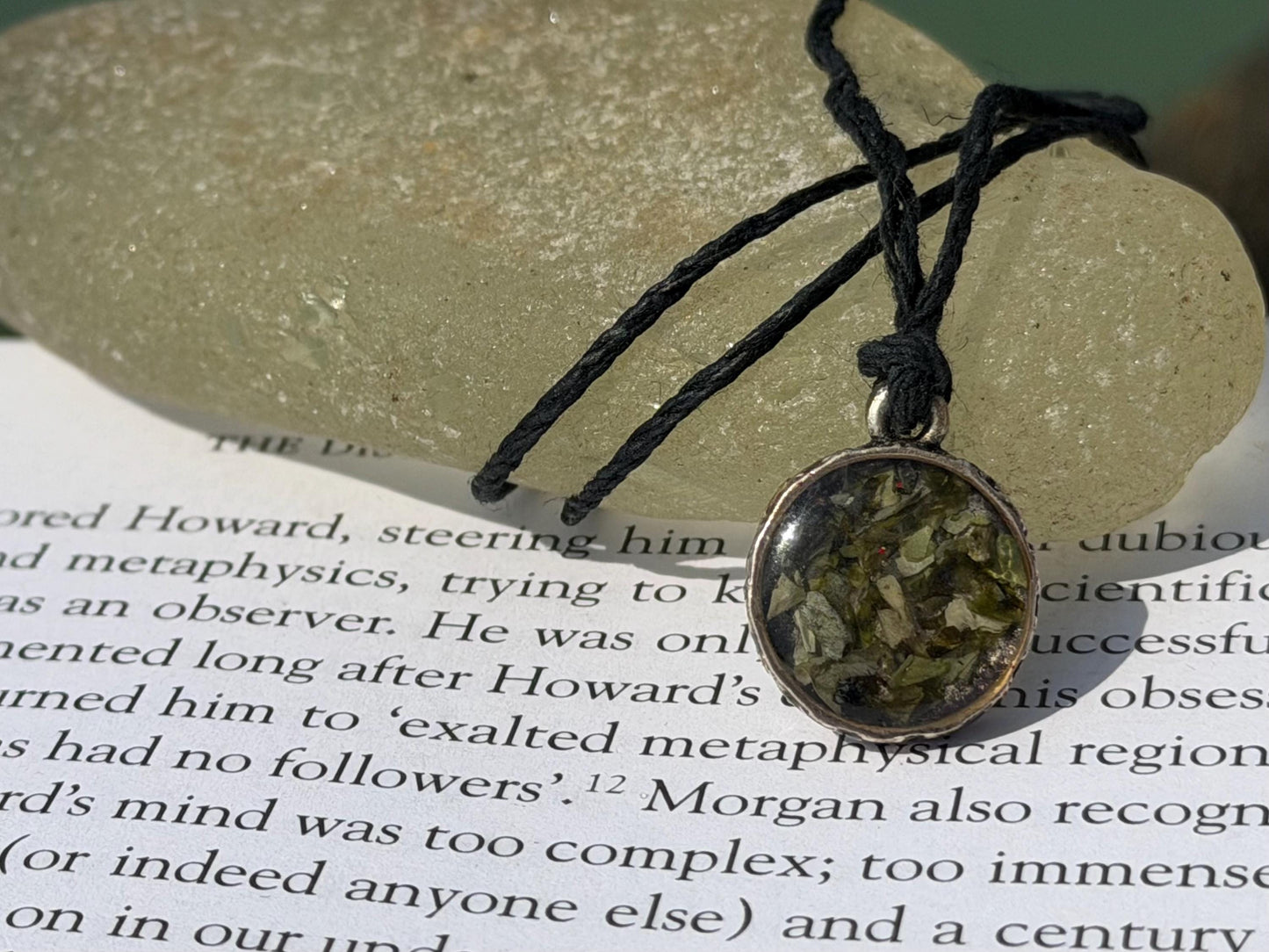 Seaweed necklace, gift for ocean lover, unique pendant, handmade necklace, boho necklace, gift for cook, unusual necklace, boho gift for her
