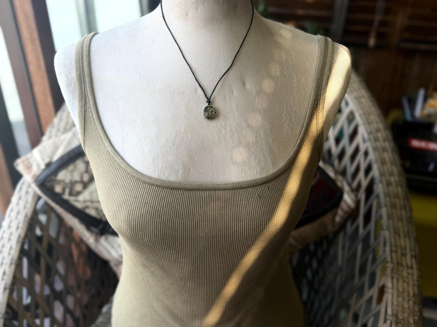 Seaweed necklace, gift for ocean lover, unique pendant, handmade necklace, boho necklace, gift for cook, unusual necklace, boho gift for her